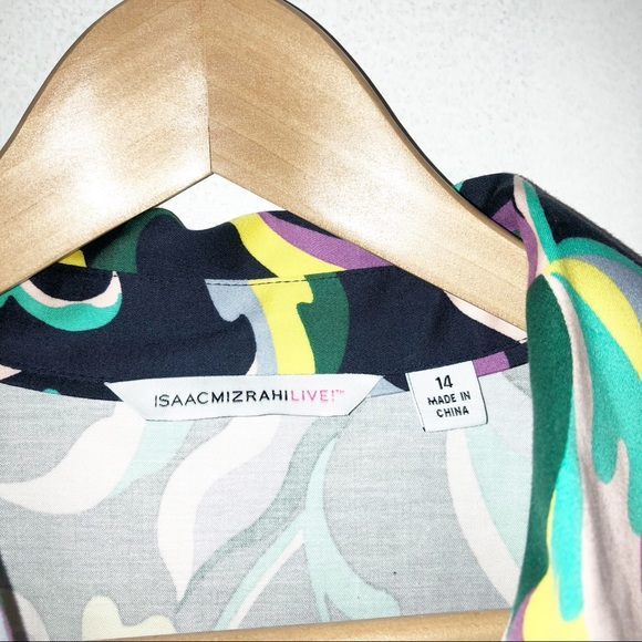 NWOT Isaac Mizrahi Shirt Dress Sz 14 - Picture 6 of 7